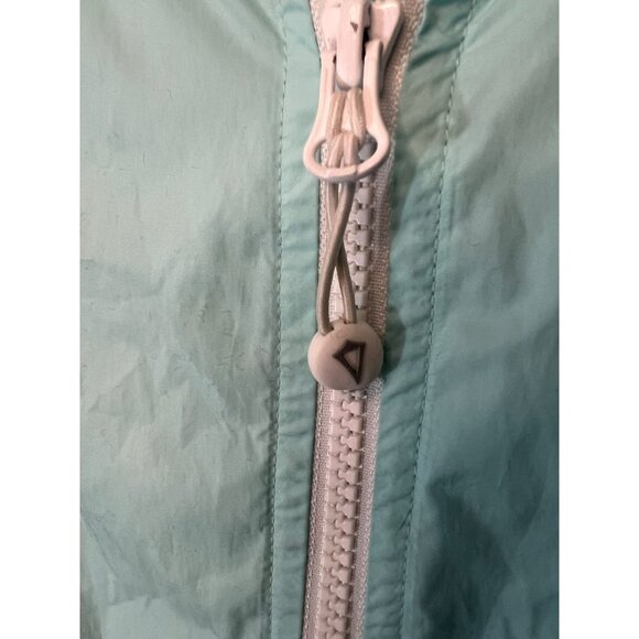 Iviva Light Blue Hooded Rain Jacket With Zipper Pockets Size 8 - Picture 2 of 12